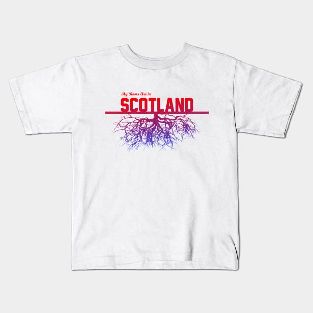My Roots Are in Scotland Kids T-Shirt by Naves